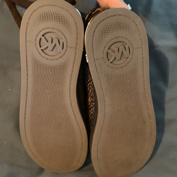 Brown gold metallic Michael Kors hi top sneakers - Picture 5 of 8